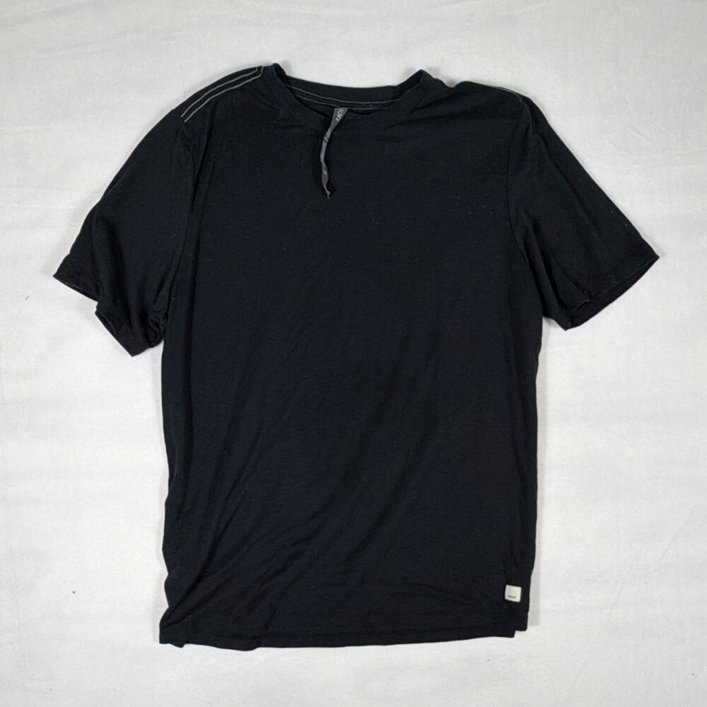 Vuori Mens L Black Short Sleeve Crew Neck T-Shirt Recycled Polyester